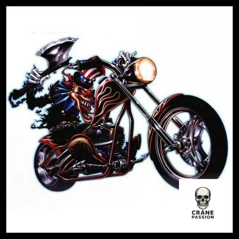 Autocollant Biker - Crâne Passion