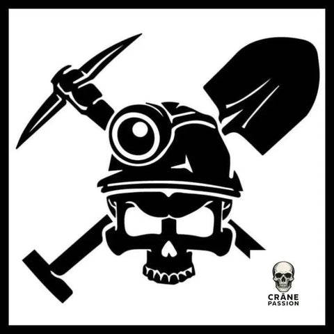 Autocollant Chantier - Crâne Passion