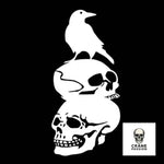 Autocollant Corbeau - Crâne Passion