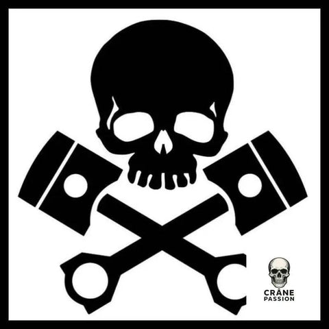 Autocollant Piston - Crâne Passion