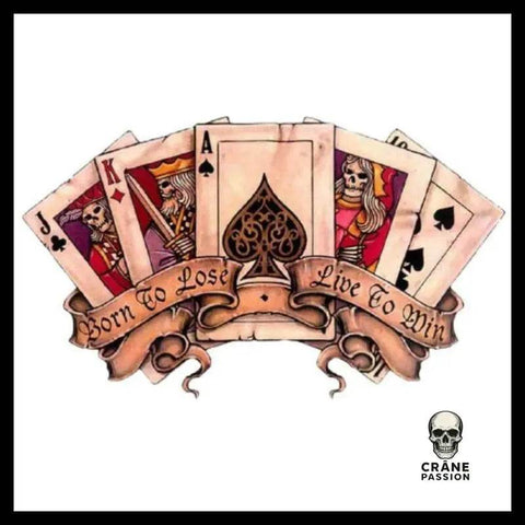 Autocollant Poker - Crâne Passion