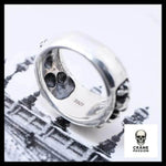 Bague Aztèque (Argent) - Crâne Passion