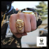 Bague Biker Homme (Acier) - Crâne Passion