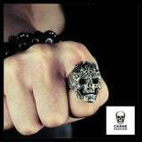 Bague Biker Homme (Acier) - Crâne Passion