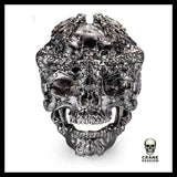Bague Biker Homme (Acier) - Crâne Passion