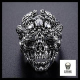 Bague Biker Homme (Acier) - Crâne Passion