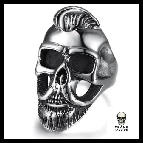 Bague Crâne Hipster (Acier) - Crâne Passion