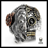 Bague Crâne Mexicain Catrina (Argent) - Crâne Passion