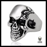 Bague Crâne Souriant (Acier) - Crâne Passion