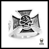 Bague Croix de Malte (Acier) - Crâne Passion
