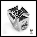 Bague Croix de Malte (Acier) - Crâne Passion