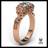 Bague Diamant Blanc Enfer (Acier) - Crâne Passion