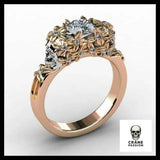 Bague Diamant Blanc Enfer (Acier) - Crâne Passion