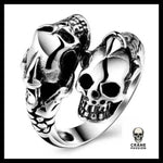 Bague Dragon Homme (Acier) - Crâne Passion