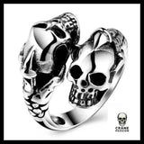 Bague Dragon Homme (Acier) - Crâne Passion