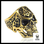 Bague Franc Maçon (Acier) - Crâne Passion