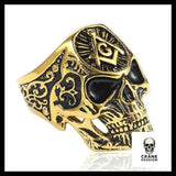 Bague Franc Maçon (Acier) - Crâne Passion