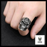 Bague Franc Maçon (Acier) - Crâne Passion