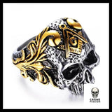 Bague Franc Maçon Homme (Acier) - Crâne Passion
