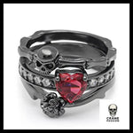 Bague Gothique Love (Acier) - Crâne Passion