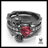 Bague Gothique Love (Acier) - Crâne Passion