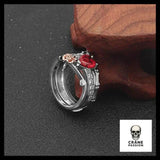 Bague Gothique Love (Acier) - Crâne Passion