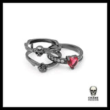 Bague Gothique Love (Acier) - Crâne Passion