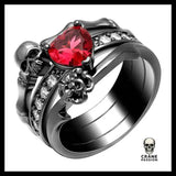 Bague Gothique Love (Acier) - Crâne Passion