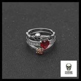 Bague Gothique Love (Acier) - Crâne Passion