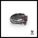 Bague Gothique Love (Acier) - Crâne Passion