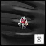 Bague Gothique Love (Acier) - Crâne Passion