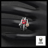 Bague Gothique Love (Acier) - Crâne Passion