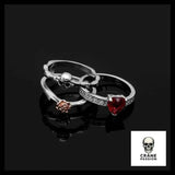 Bague Gothique Love (Acier) - Crâne Passion