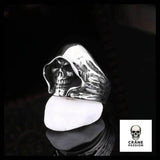 Bague Grande Faucheuse (Acier) - Crâne Passion