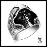 Bague Grande Faucheuse (Acier) - Crâne Passion