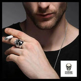 Bague Motard Homme (Acier) - Crâne Passion