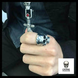 Bague Motard Homme (Acier) - Crâne Passion