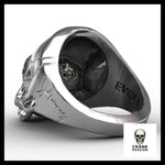 Bague Motard Homme (Acier) - Crâne Passion