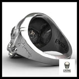 Bague Motard Homme (Acier) - Crâne Passion