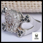 Bague Pirate Diamonds (Acier) - Crâne Passion