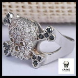 Bague Pirate Diamonds (Acier) - Crâne Passion