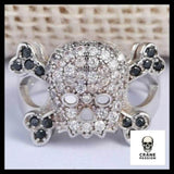 Bague Pirate Diamonds (Acier) - Crâne Passion