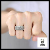 Bague Rock Femme (Acier) - Crâne Passion