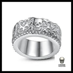 Bague Rock Femme (Acier) - Crâne Passion