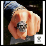 Bague Skull Argent Homme (Argent) - Crâne Passion