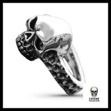 Bague Skull Démon (Argent) - Crâne Passion