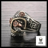 Bague Steampunk (Argent) - Crâne Passion