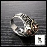 Bague Steampunk (Argent) - Crâne Passion