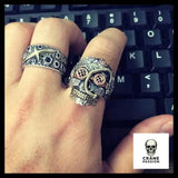 Bague Steampunk (Argent) - Crâne Passion