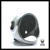 Bague Tête de Mort Anarchie (Acier) - Crâne Passion